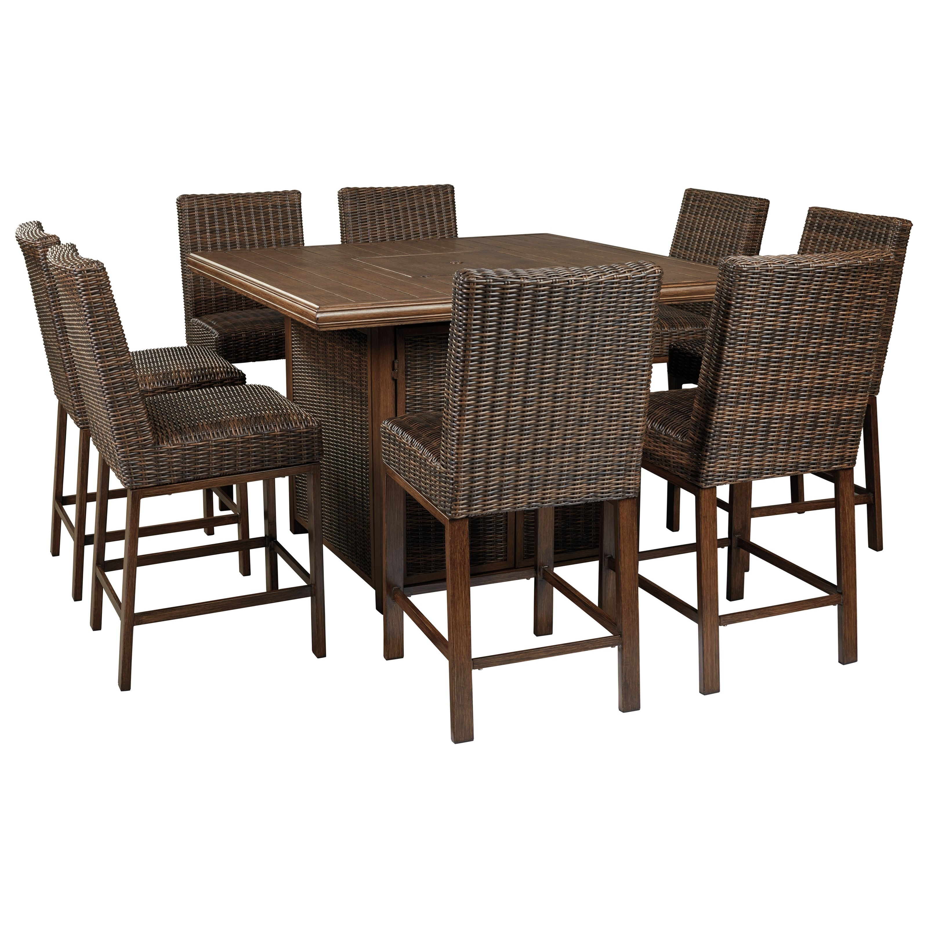 Paradise Trail 9 Piece Outdoor Firepit Table Set intended for size 3200 X 3200