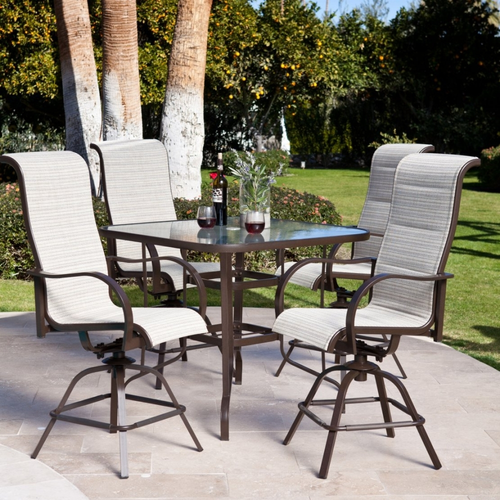 Patio Aluminum Bar Stool Patio Set Height Outdoor Table Sets within size 1000 X 1000