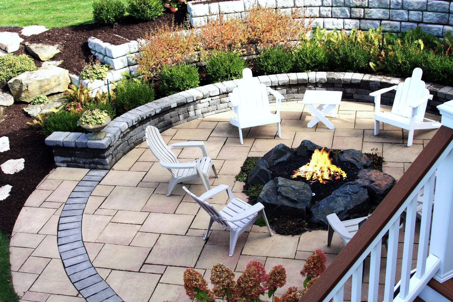 Patio Backyard Retaining Wall Stone Walls Patios in size 1500 X 1000