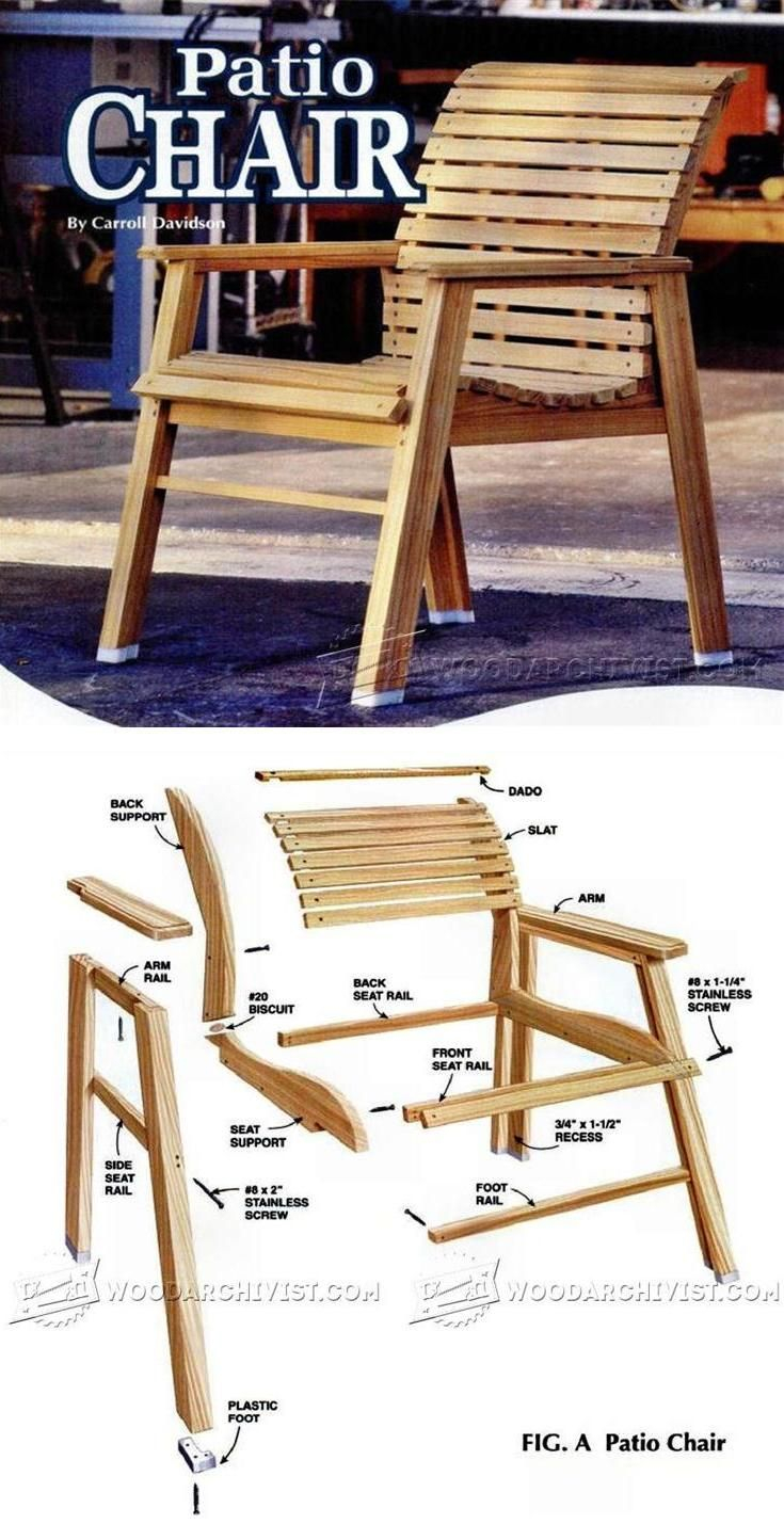 Patio Chair Plans Outdoor Furniture Plans Projects pertaining to measurements 735 X 1429