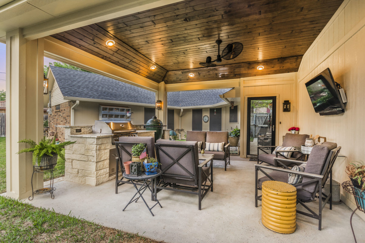 Patio Cover And Outdoor Kitchen In Grand Prairie Texas within size 1200 X 800