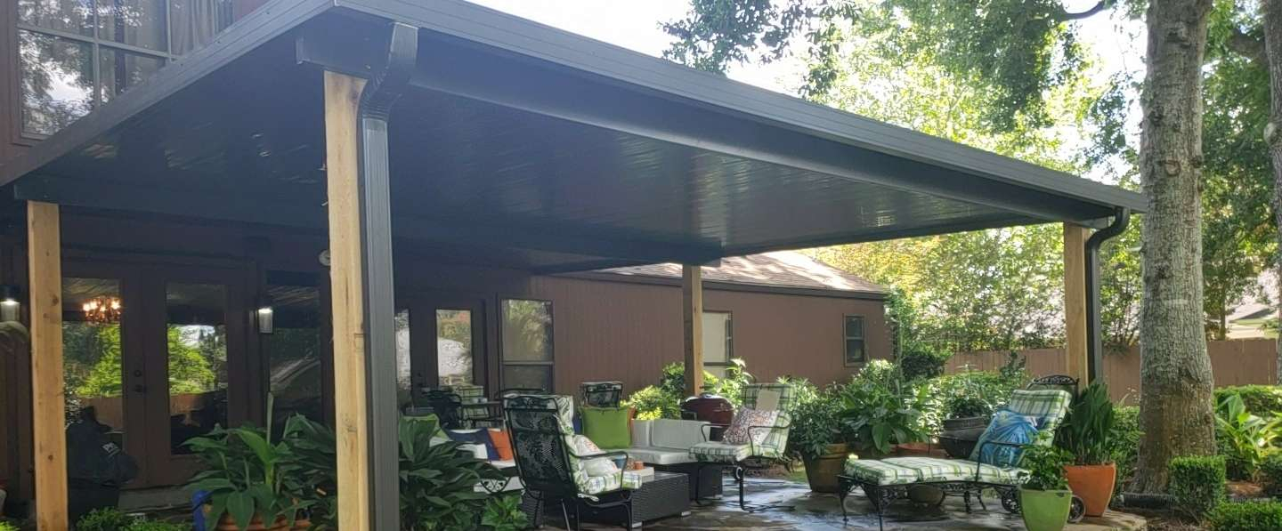 Patio Covers Vinyl Siding Screen Sun Rooms Lafayette La for dimensions 1440 X 597