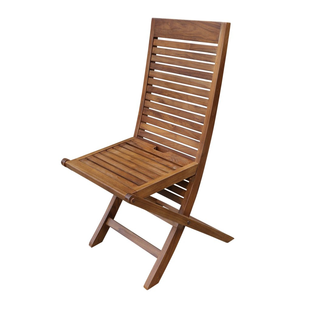 Patio Dining Chairs Alateak 2 Piece Teak Wood Indoor Outdoor intended for dimensions 1024 X 1024