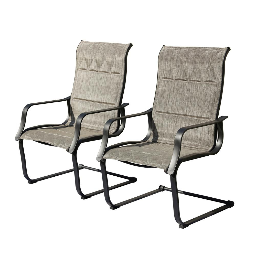 Patio Festival Padded Spring Sling Outdoor Dining Chair 2 Pack within measurements 1000 X 1000