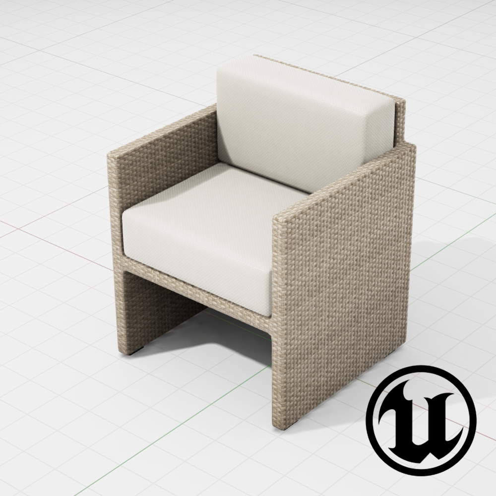 Patio Furniture 002 Chair 002 Ue4 throughout size 1000 X 1000