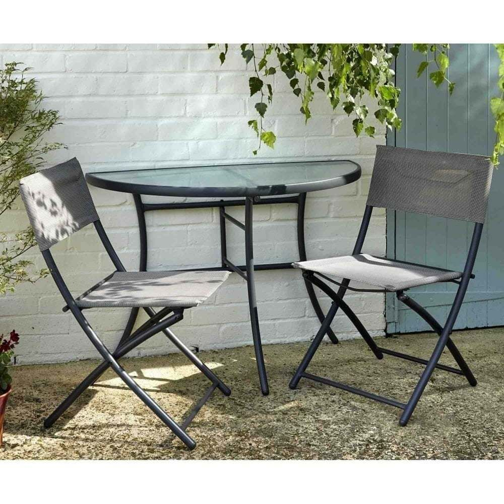 Patio Furniture Foldable Half Table Glass Top Amp Chairs inside size 1000 X 1000