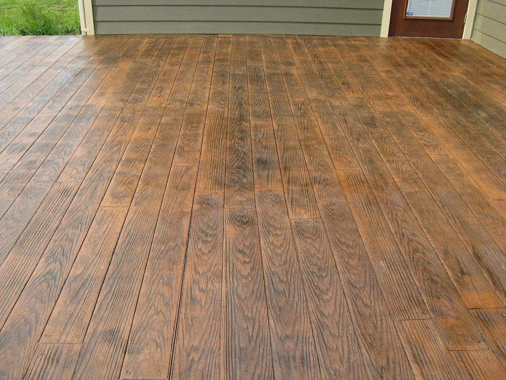 Patio Idea More Faux Wood Stamped Concrete Wood Stamped intended for proportions 1024 X 768