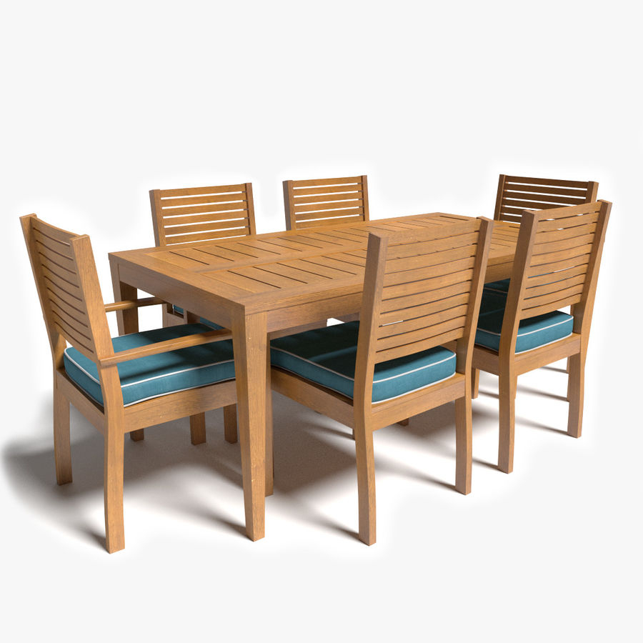 Patio Table And Chairs 3d Model 20 Obj Max Fbx Dae regarding dimensions 900 X 900