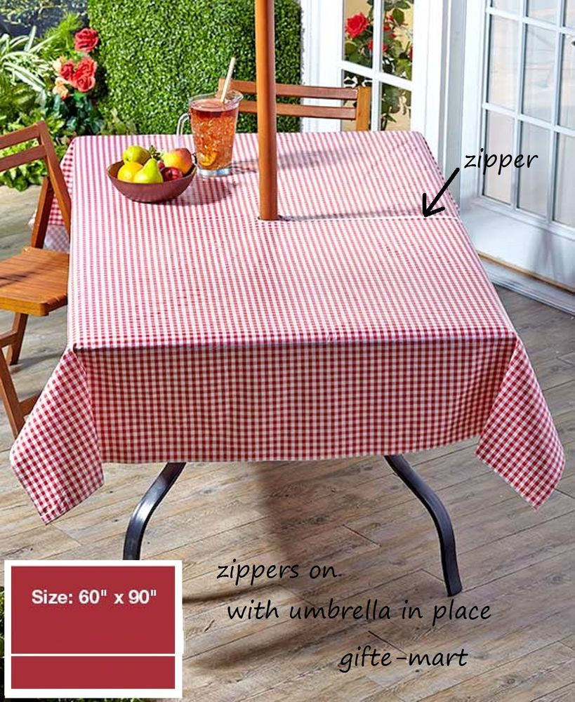 Patio Tablecloth With Umbrella Hole Zipper Patio Ideas inside dimensions 819 X 1000