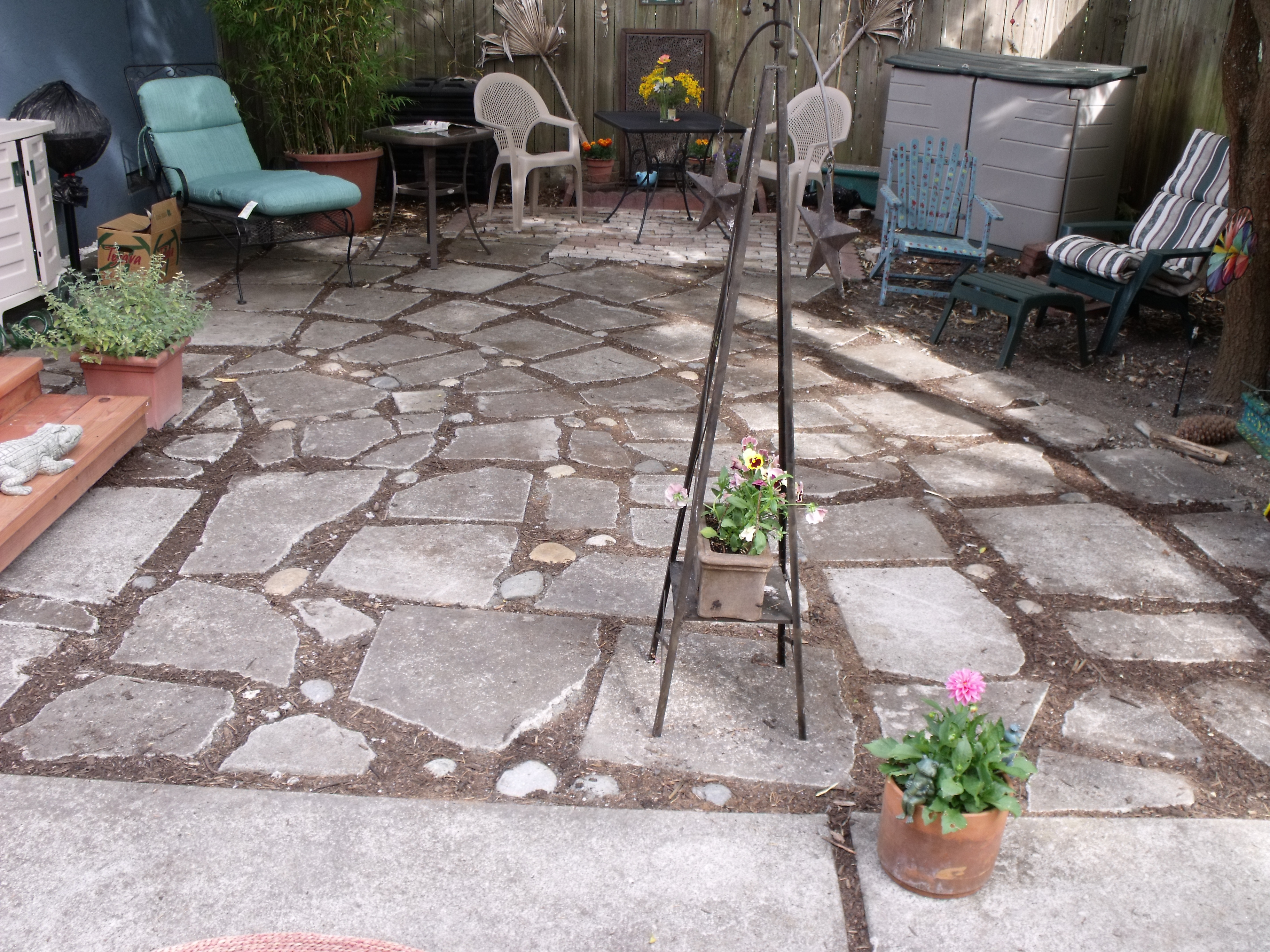 Patio Using Broken Concrete The Petaluma Spectator for measurements 3648 X 2736