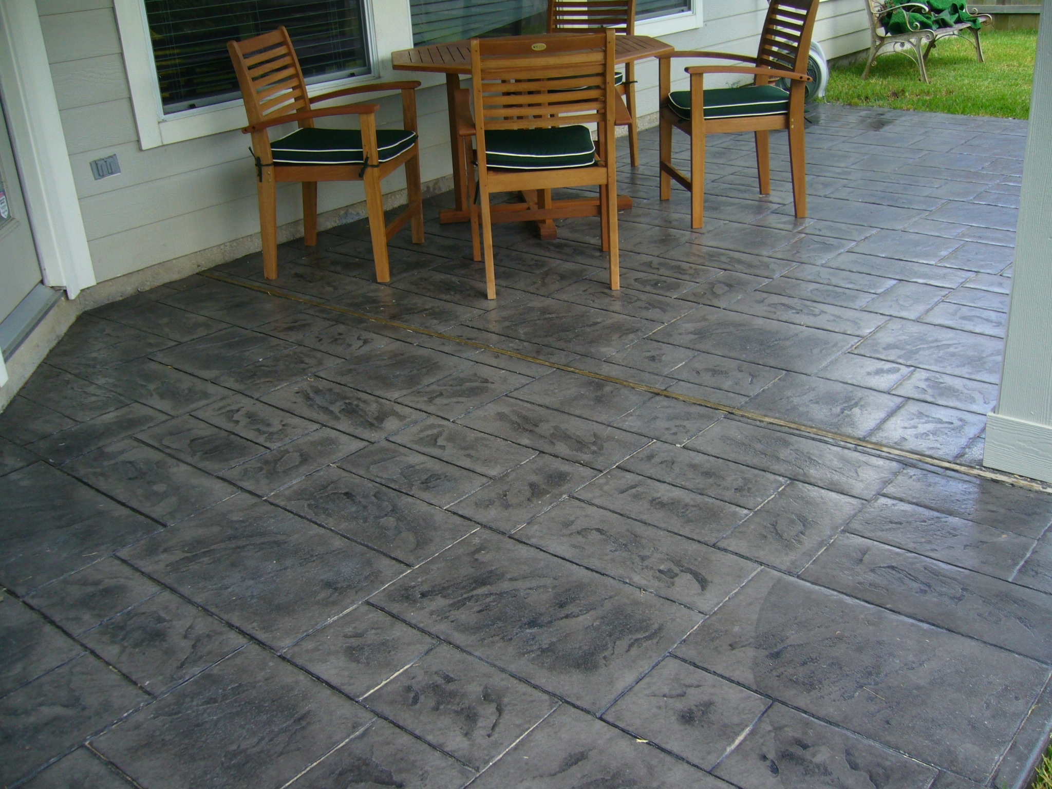 Paver Patio Backyard Stained Concrete Pavers Vs Stamped with dimensions 2048 X 1536
