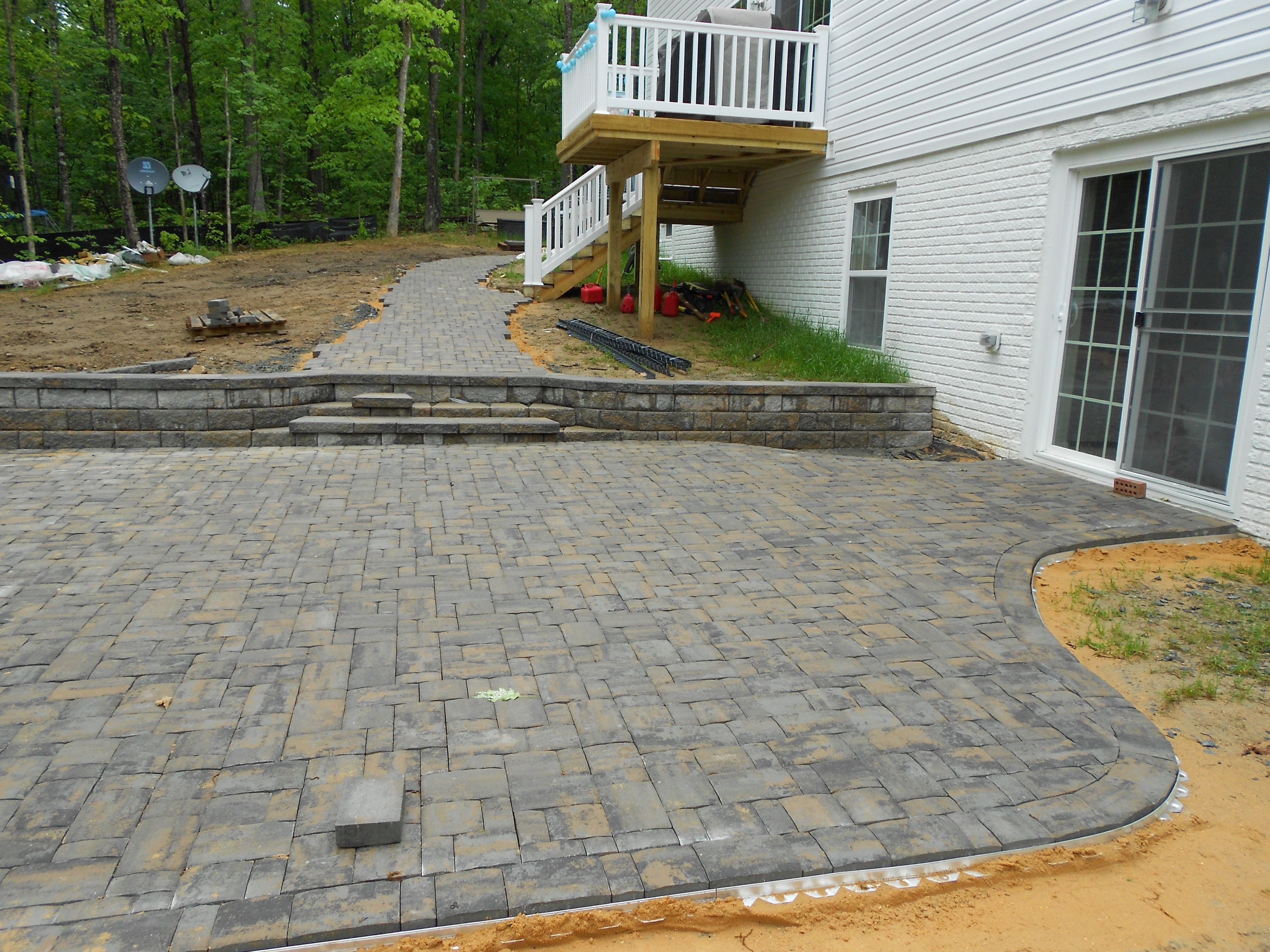 Paver Patio On A Slope Google Search Patio Deck inside dimensions 4320 X 3240