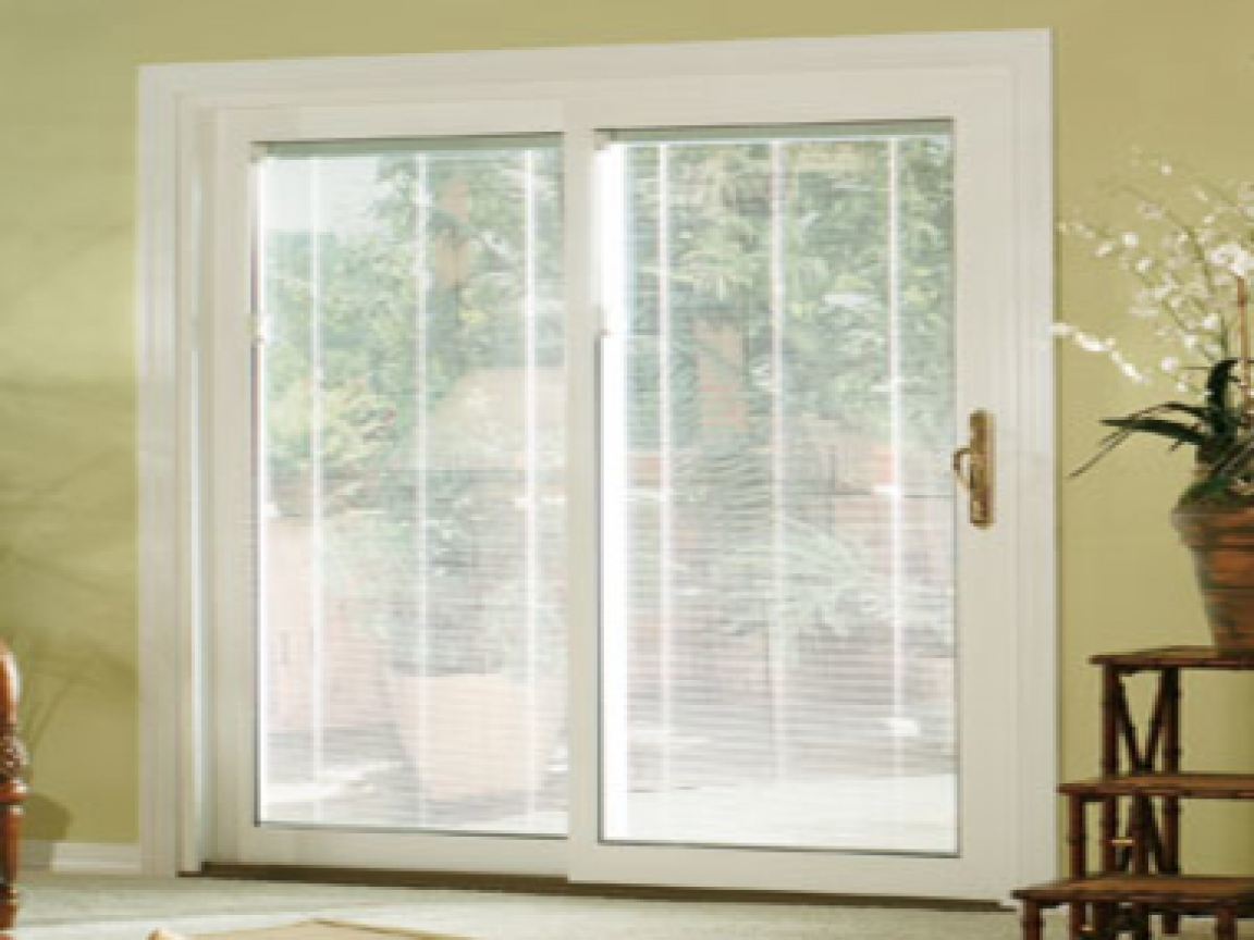 Pella Sliding Patio Doors Glass With Blinds Inside Interior in size 1152 X 864