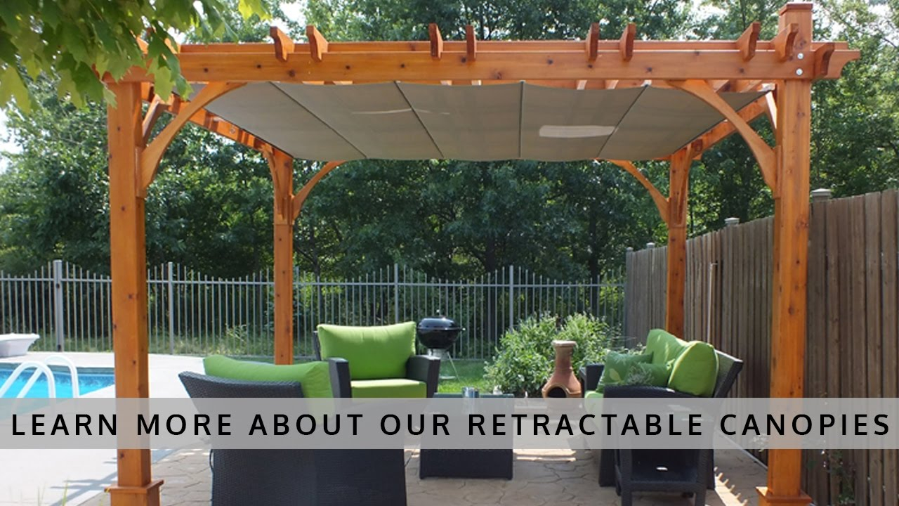 Pergola With Retractable Canopy Covers Outdoor Living Today pertaining to proportions 1280 X 720