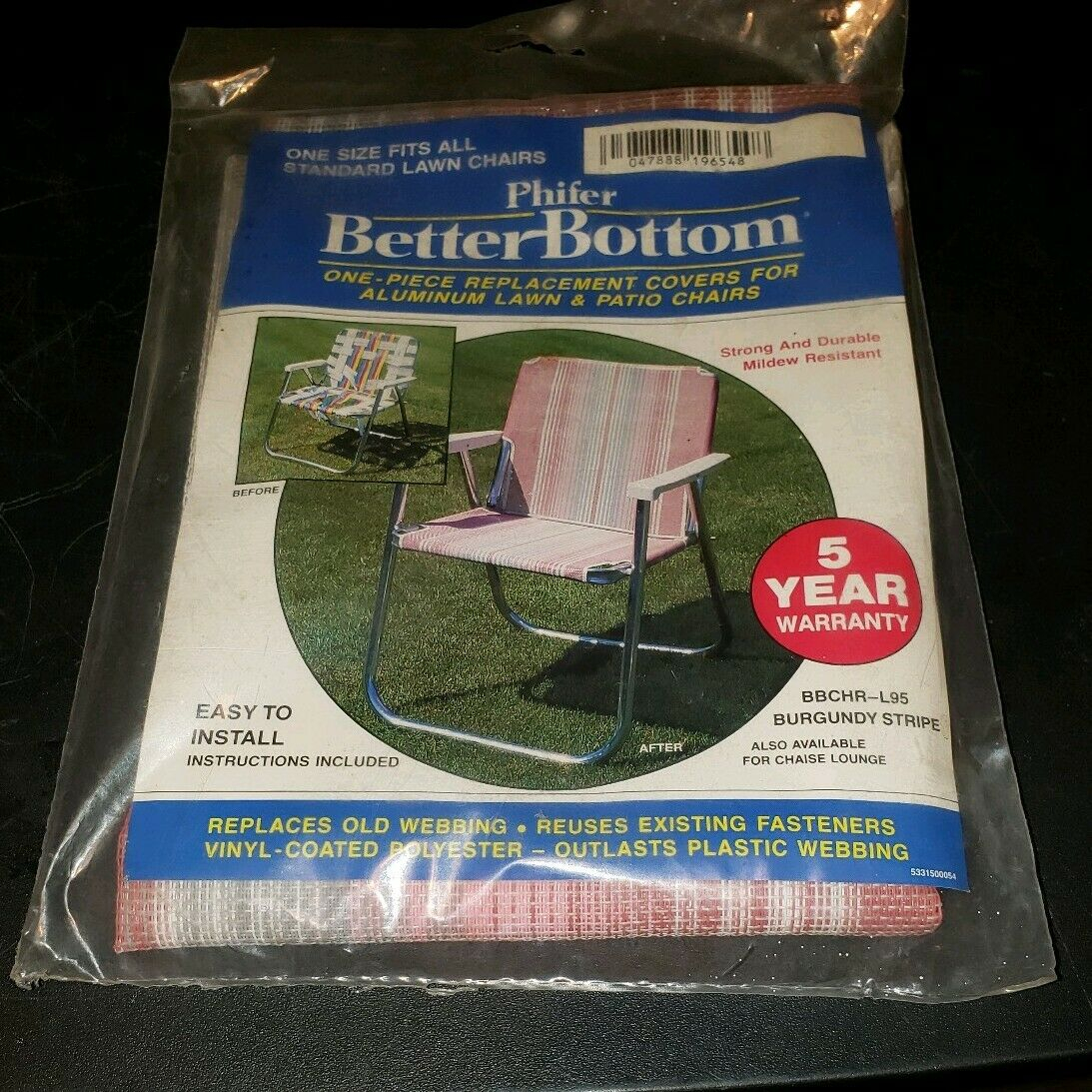 Phifer Better Bottom One Piece Replacement Cover For Aluminum Lawn Patio Chair within sizing 1093 X 1093