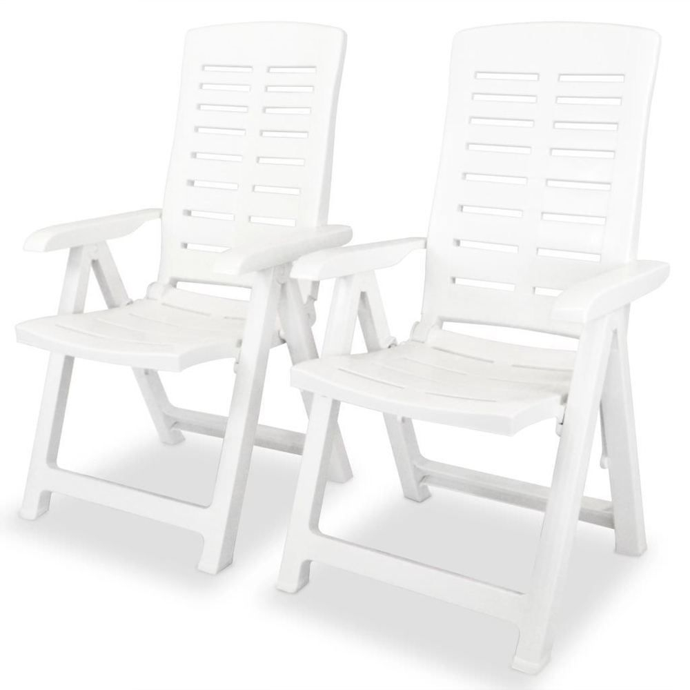 Plastic Garden Chair White Colour Reclining Outdoor Indoor with regard to dimensions 1000 X 1000