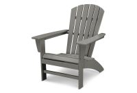 Polywood Grant Park Traditional Curveback Gray Plastic Outdoor Patio Adirondack Chair regarding measurements 1000 X 1000