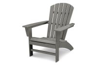 Polywood Grant Park Traditional Curveback Gray Plastic Outdoor Patio Adirondack Chair within dimensions 1000 X 1000