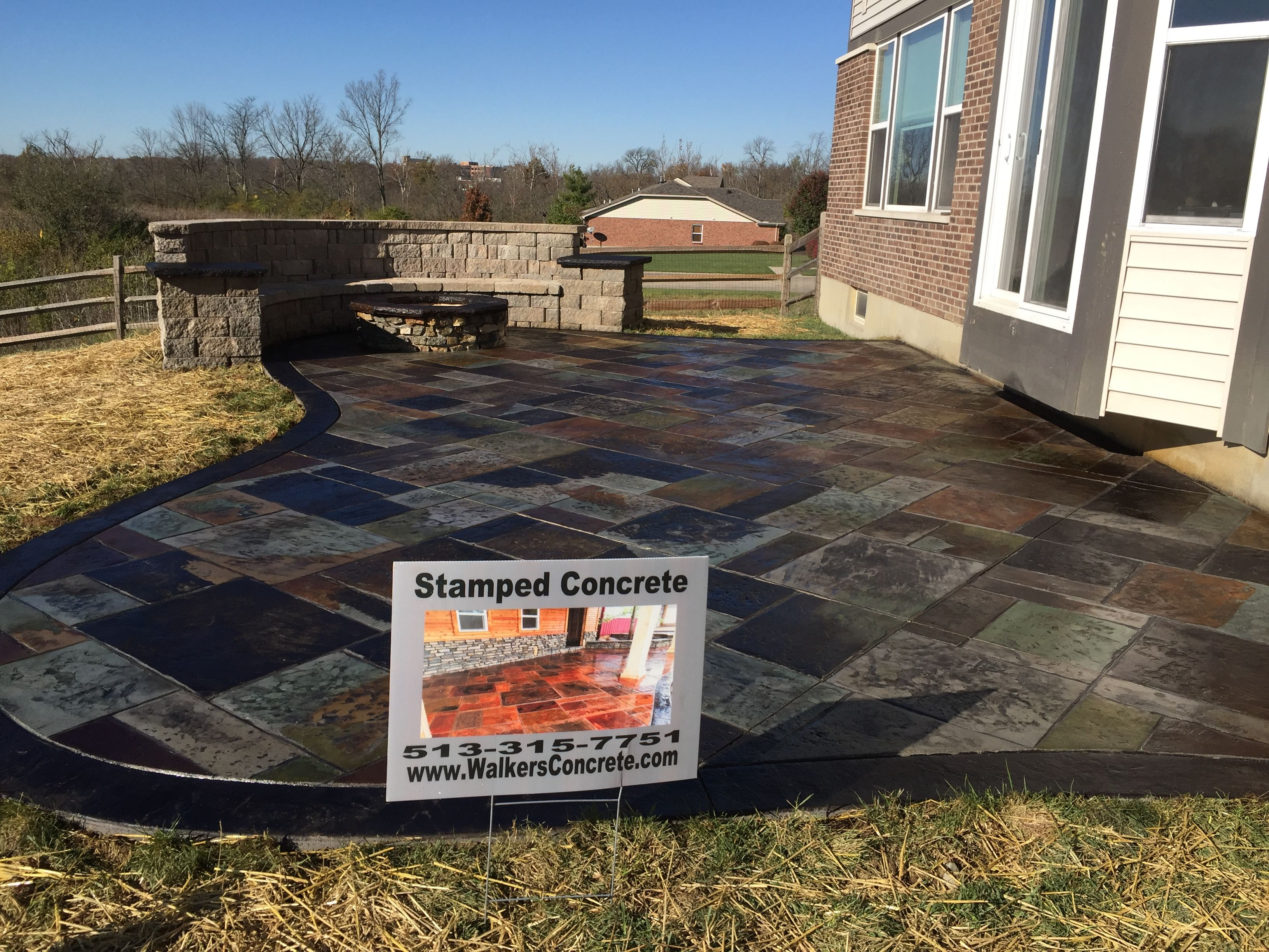 Possible Shape Of Patio Stamped Concrete Patio Cincinnati for dimensions 3264 X 2448