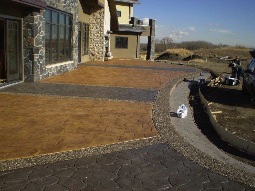 Poured Concrete Patio Ideas 12 X 35 Patio Using A Medium inside sizing 1024 X 768