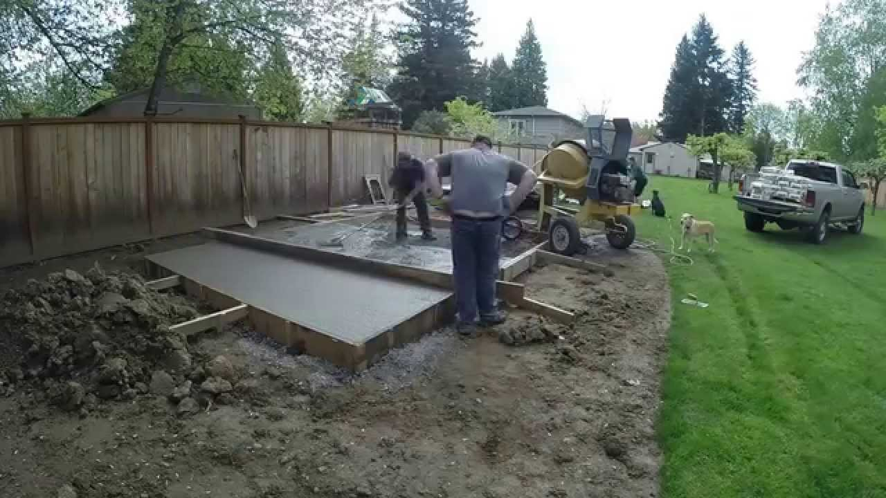 Pouring Concrete Patio In Sections Fence Ideas Site