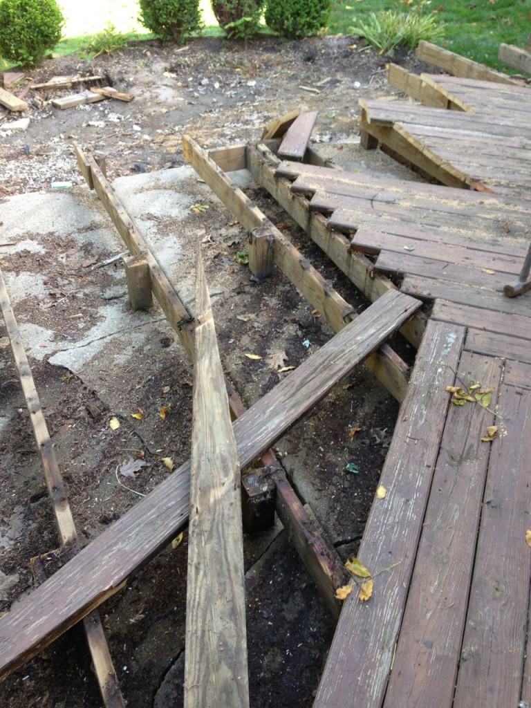 Remove Old Deck And Concrete Patio Replace With Stamped throughout dimensions 768 X 1024