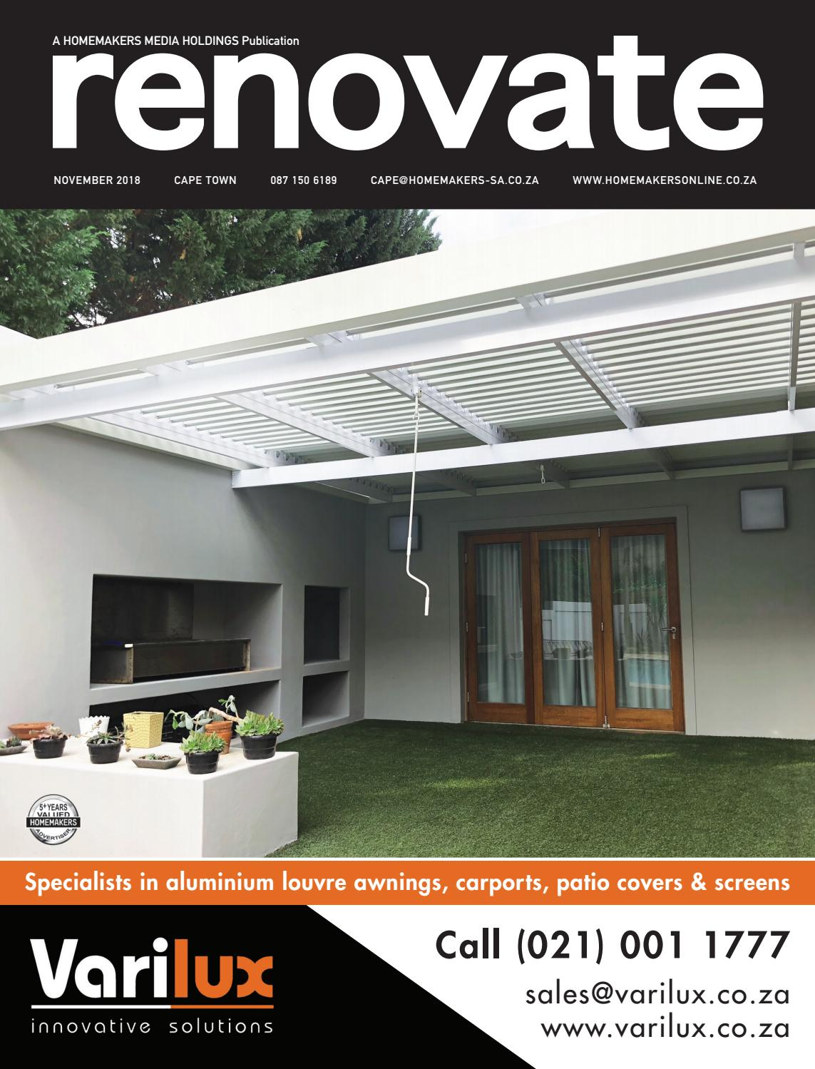 Renovate Cape Town November 2018 Homemakers Issuu inside sizing 1143 X 1499