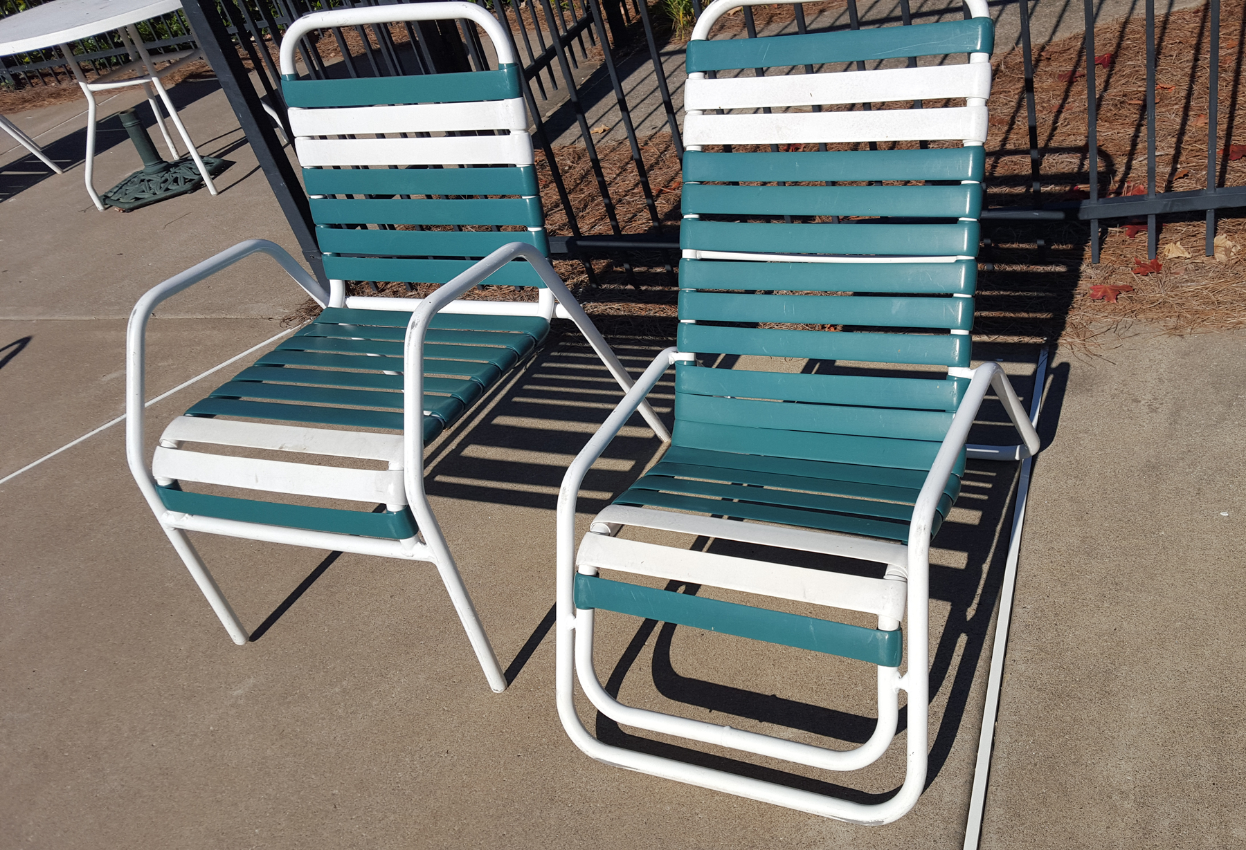 Restrapping Patio Furniture Chairs Repainting Refurbishing for dimensions 1800 X 1229