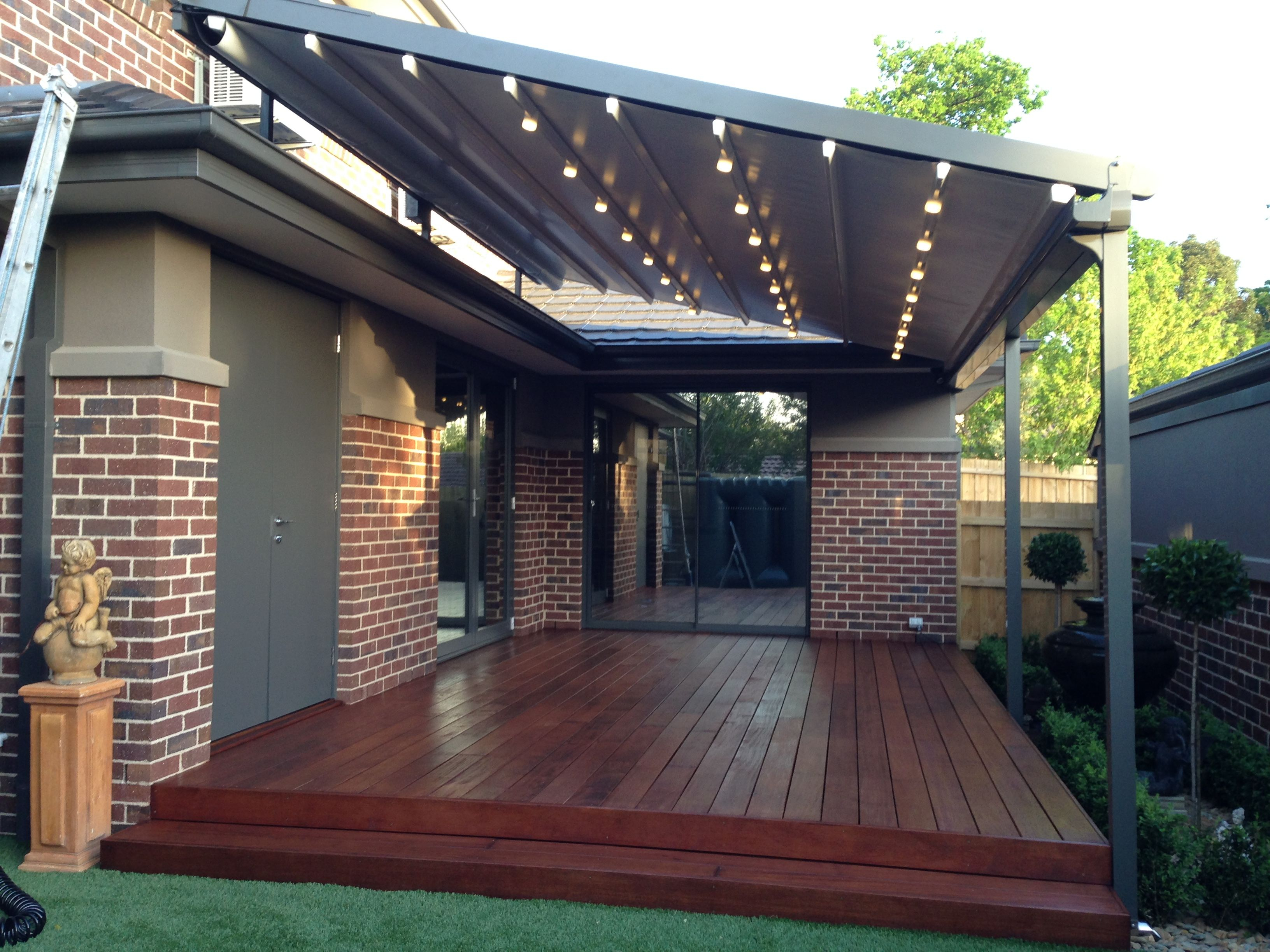 Retractable Pergola Awning Best Quality Design Gray Stained intended for measurements 3264 X 2448