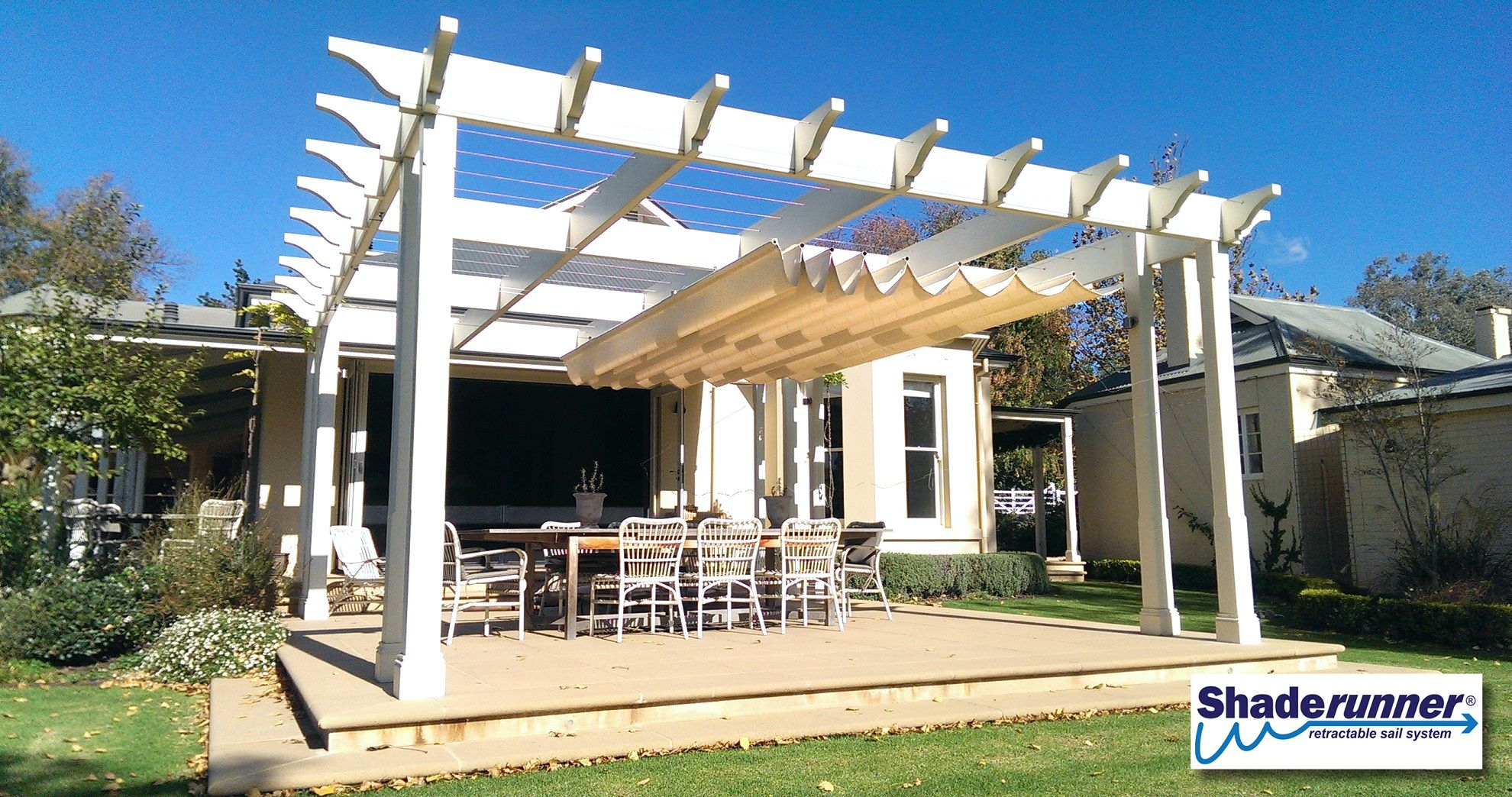 Retractable Shade Sail Perfect For Your Outdoor Alfresco pertaining to dimensions 1980 X 1044