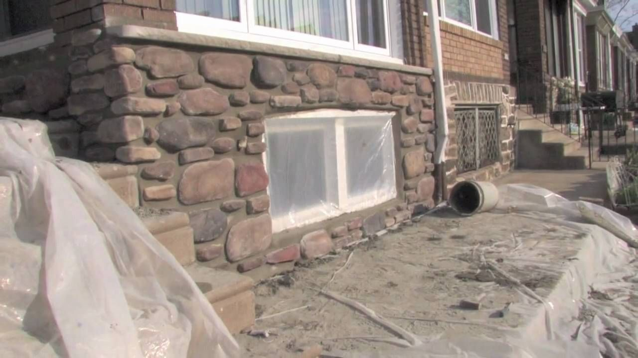 River Stone Over Cinder Block Wall And Concrete Patio with regard to measurements 1280 X 720