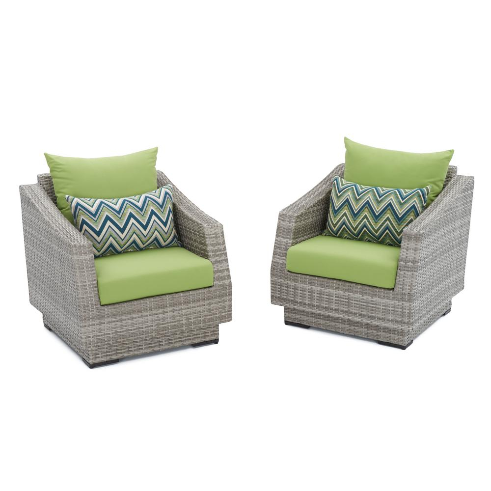 Rst Brands Cannes Patio Club Chair With Ginkgo Green Cushions 2 Pack with regard to measurements 1000 X 1000