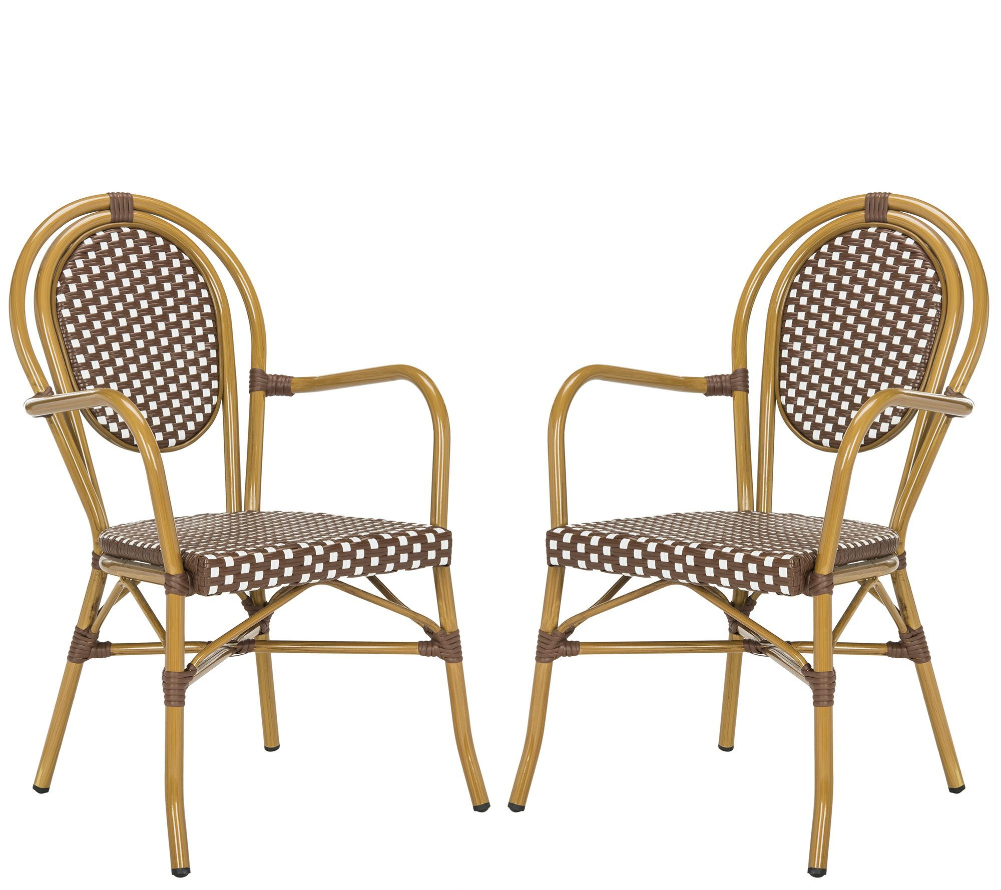 Safavieh Rosen French Bistro Stacking Arm Chair Set Of 2 intended for sizing 2000 X 1778