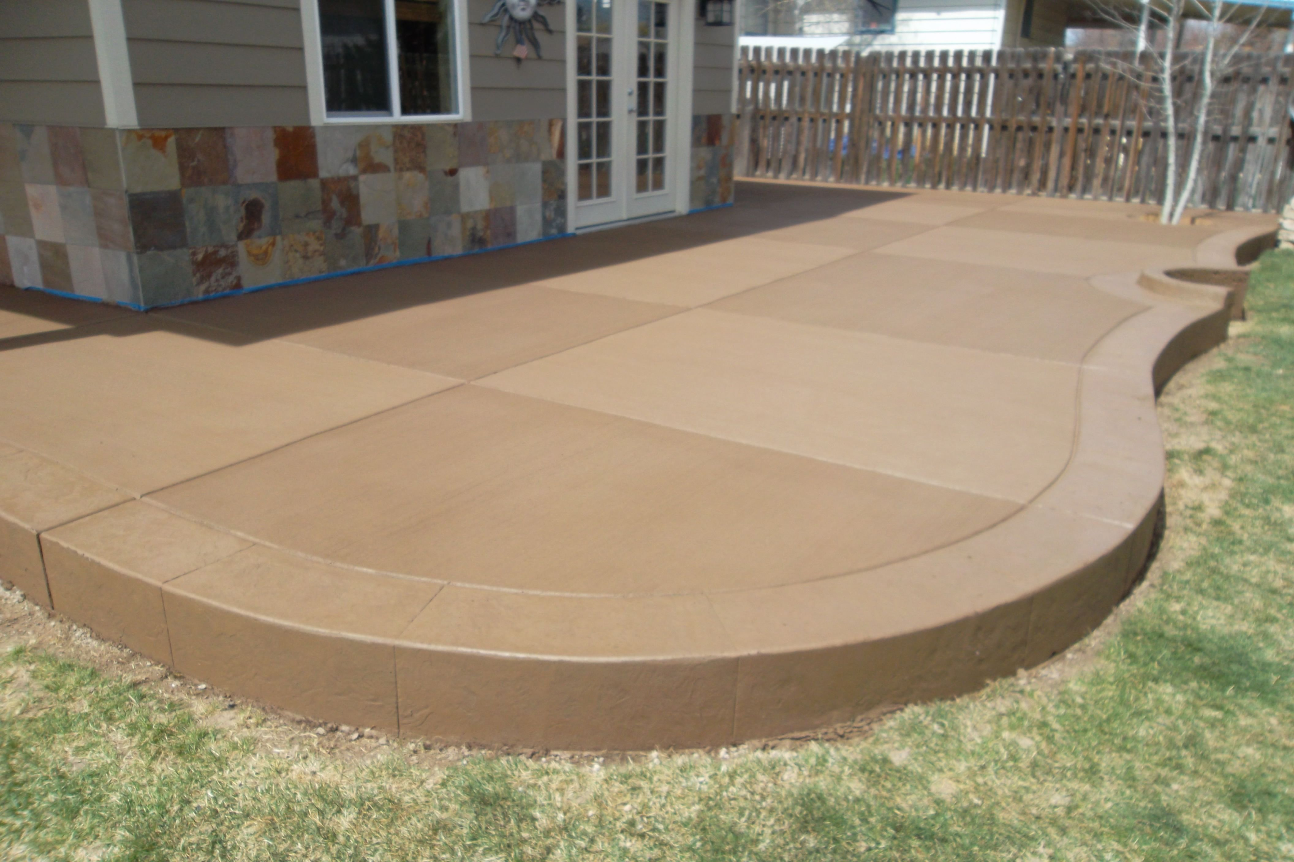 Sandstone Colored Concrete Patio Colored Concrete Patio intended for proportions 4224 X 2816