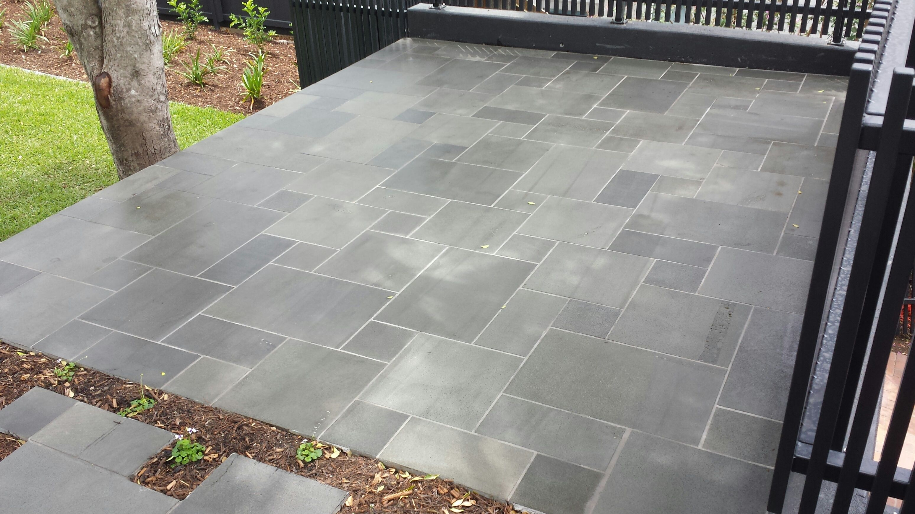 Sawn Bluestone Modular Paving Situated On The Suspended for proportions 3096 X 1741