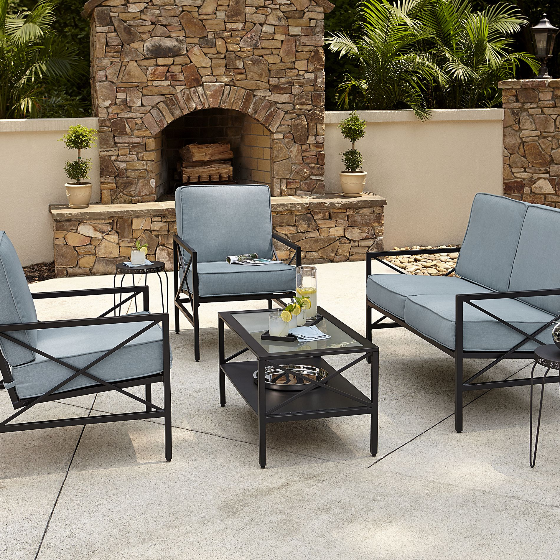 Serve Up Some Style In The Essential Garden Anniston Blue 4 throughout dimensions 1900 X 1900