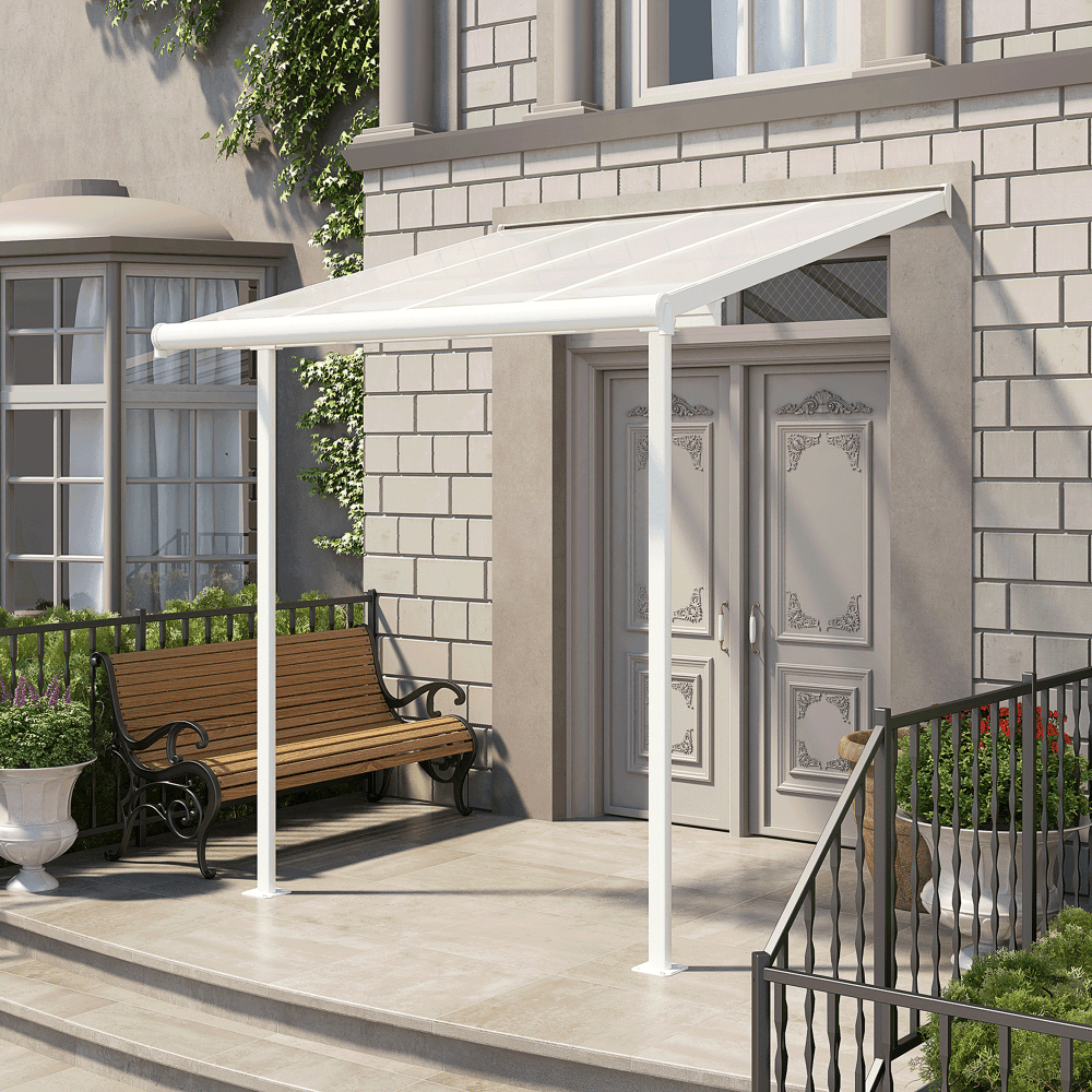 Sierra Patio Cover White Clear throughout proportions 1000 X 1000