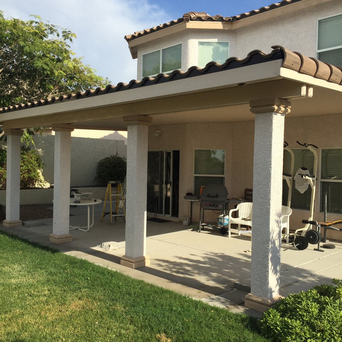 Solid Stucco Captile Patio Covers Las Vegas Ultra Patios regarding measurements 1200 X 1200