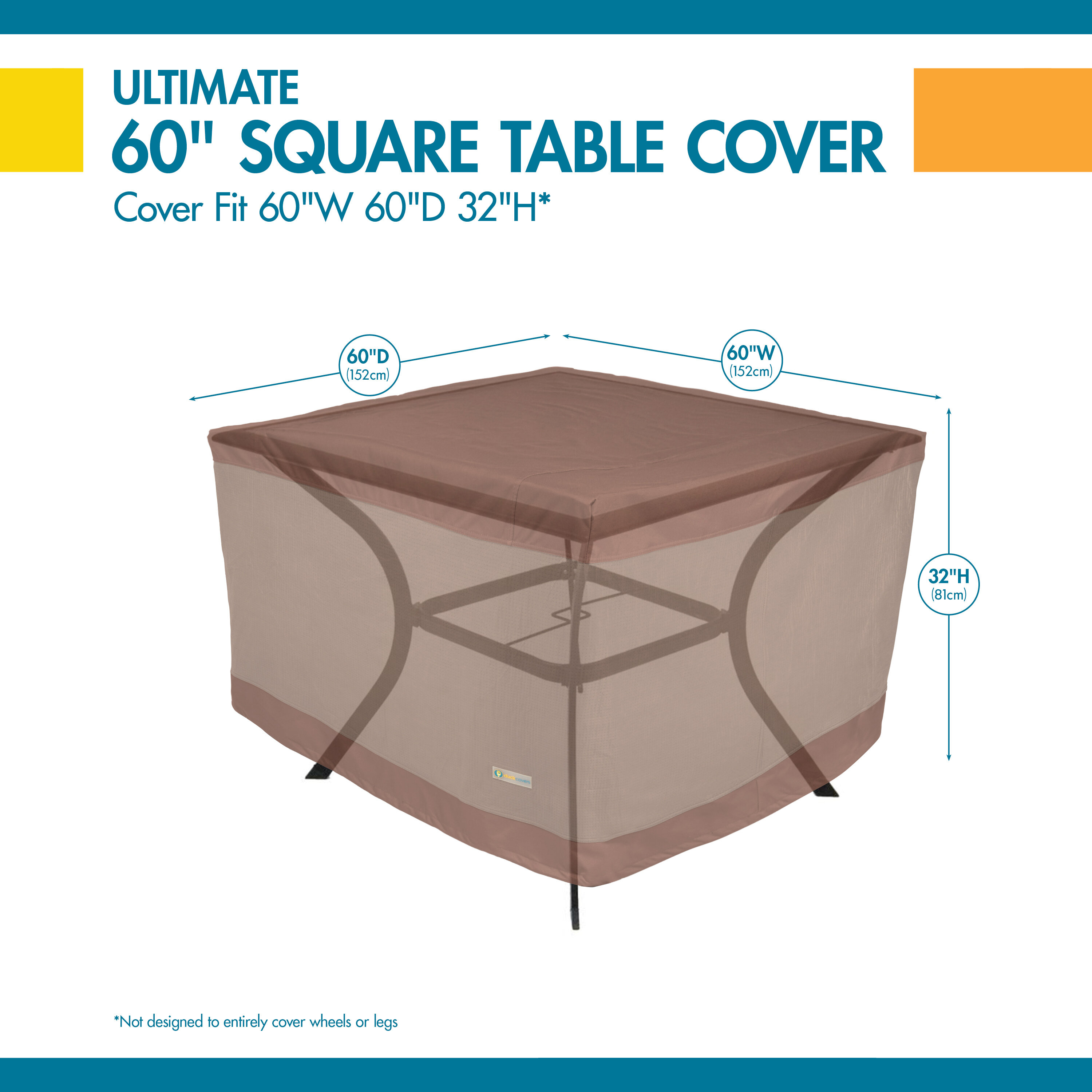 Square Water Resistant Patio Table Cover regarding proportions 3000 X 3000