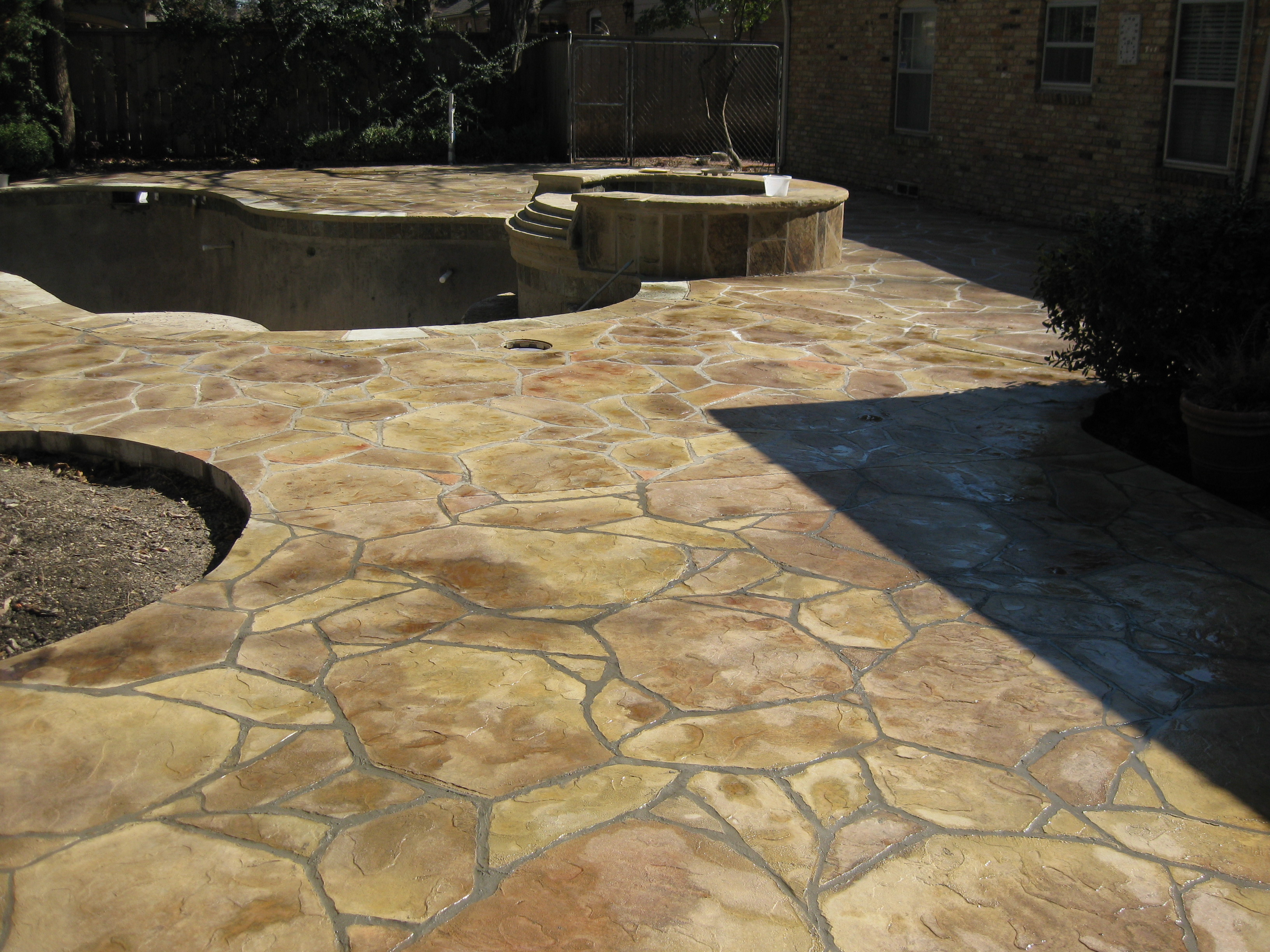 Stamped Concrete Acid Stain Polished Concrete Dallasfort inside proportions 3264 X 2448