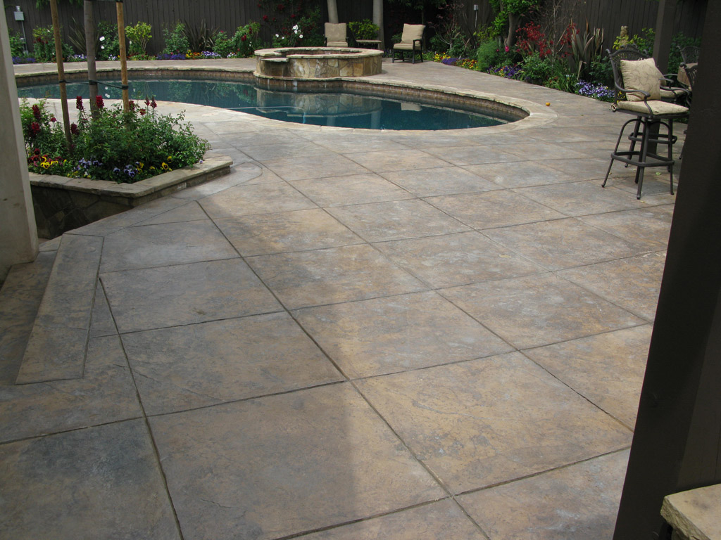 Stamped Concrete Nh Ma Me Decorative Patio Pool Deck with regard to measurements 1024 X 768