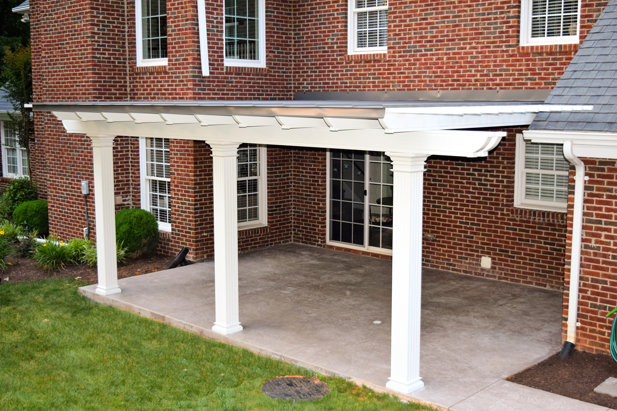 Stamped Concrete Patio And Pergola In Mooresville Lake throughout dimensions 1200 X 801