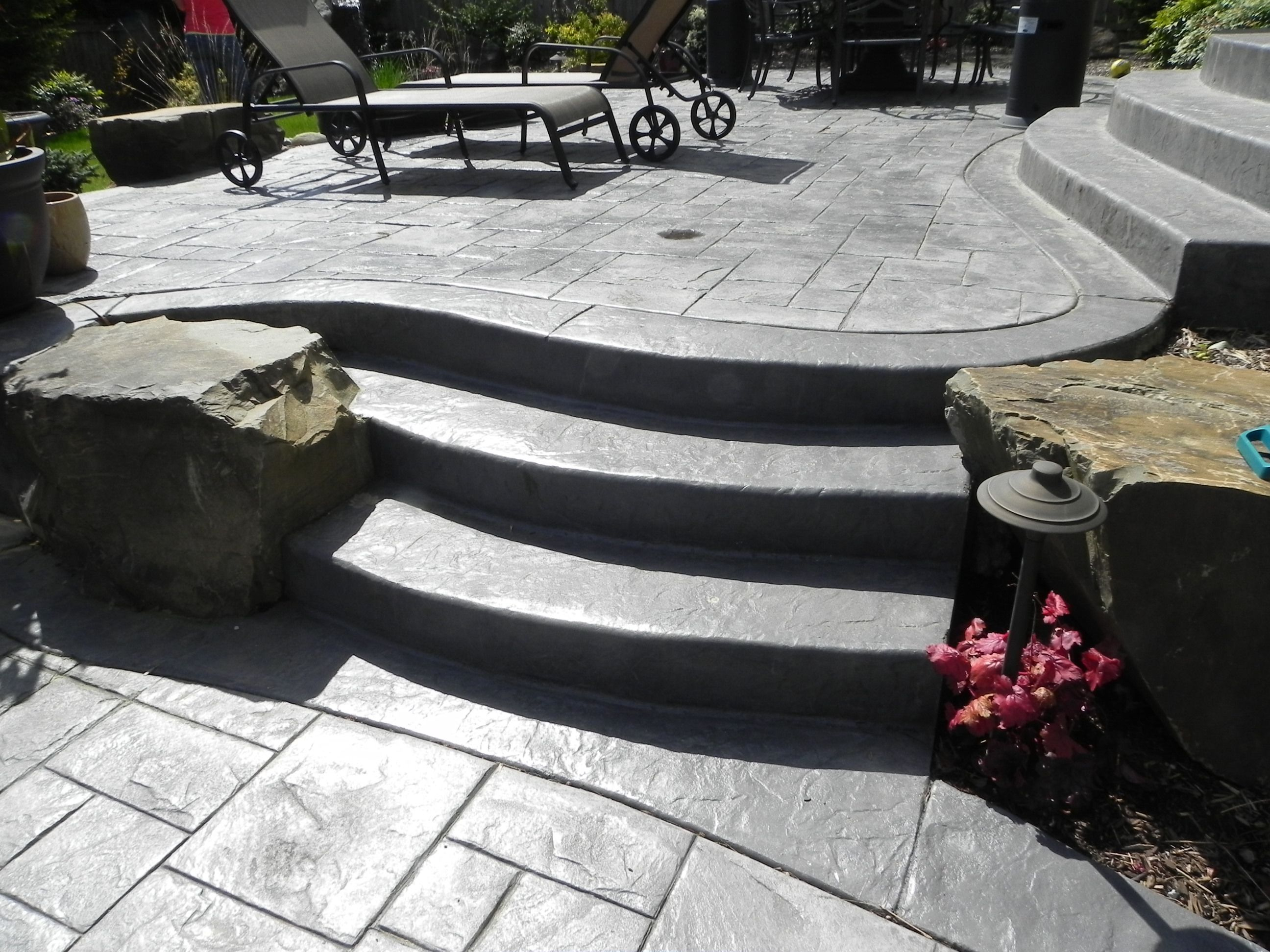Stamped Concrete Patio And Steps Issaquah Wa Sublime pertaining to proportions 2592 X 1944