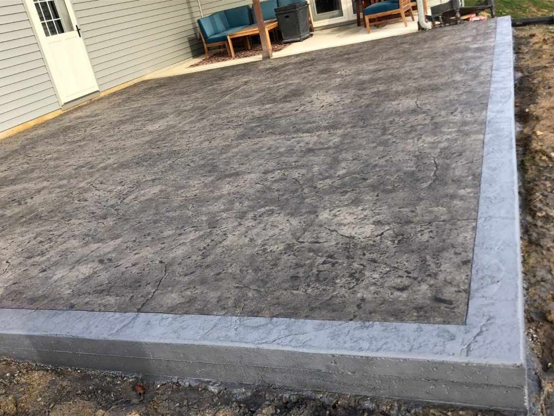 Stamped Concrete Patio Installation Fort Wayne Stamped intended for measurements 1140 X 855