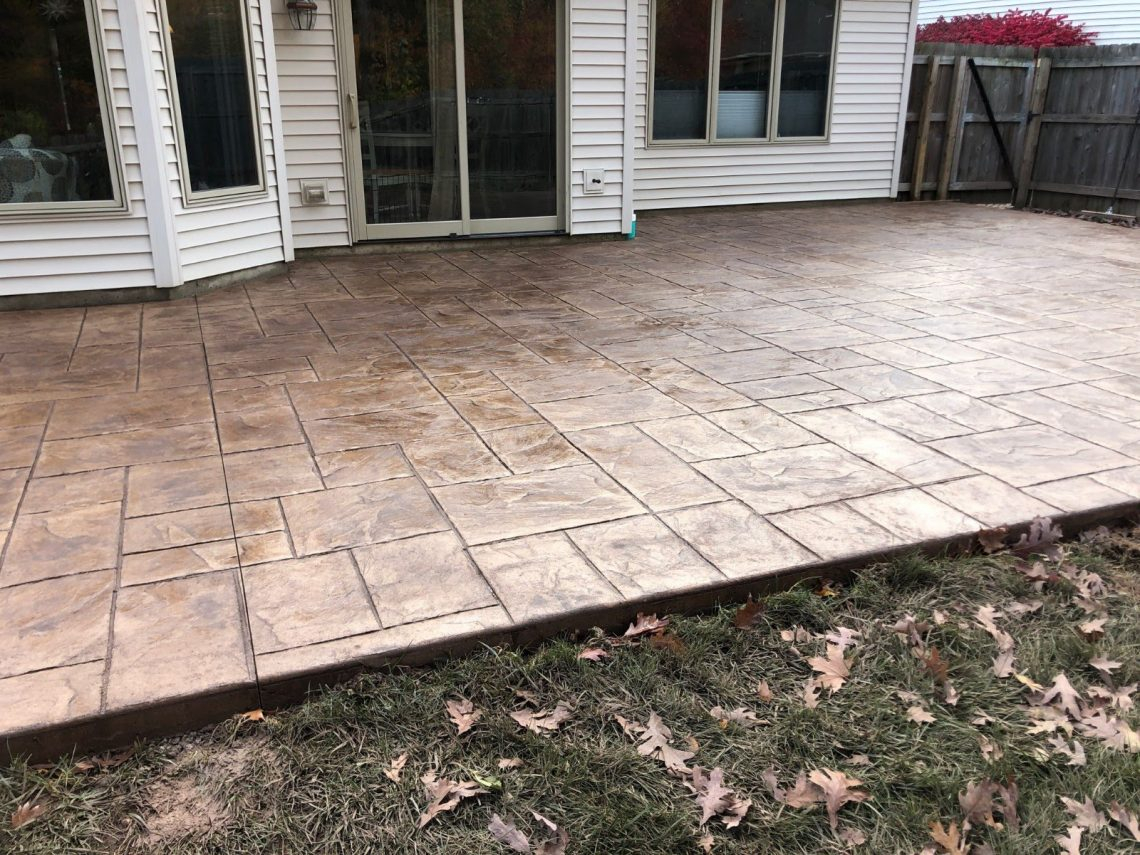 Stamped Concrete Patio Installation Fort Wayne Stamped with regard to proportions 1140 X 855