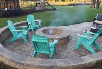 Stamped Concrete Patio With Firepit Seating Wall Fire pertaining to sizing 1280 X 720