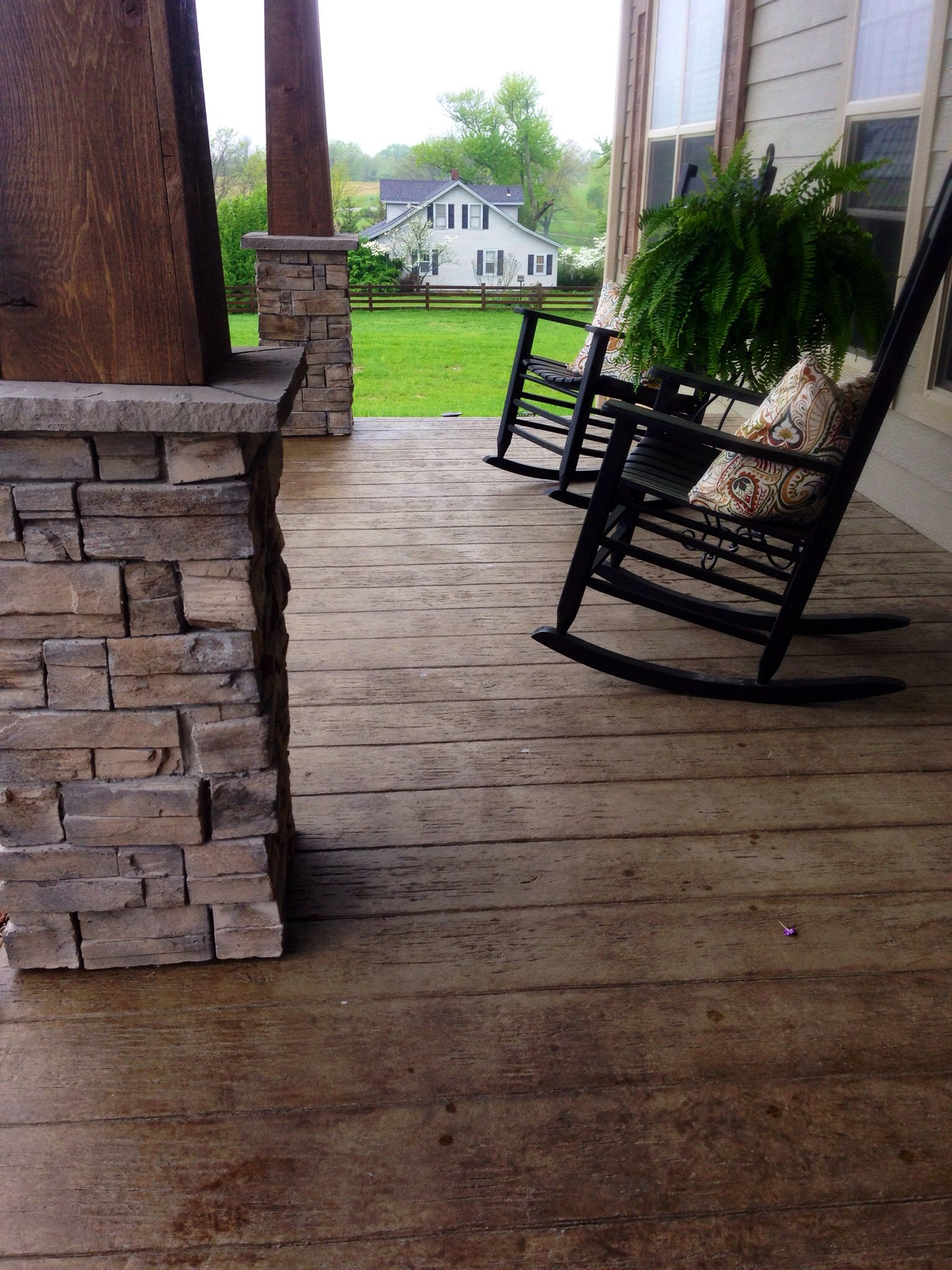 Stamped Concrete That Looks Like Wood Frontporch in dimensions 1536 X 2048