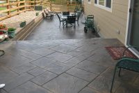 Stamped Concrete Under Deck Patio Decks Take A Walk Down for proportions 1305 X 979