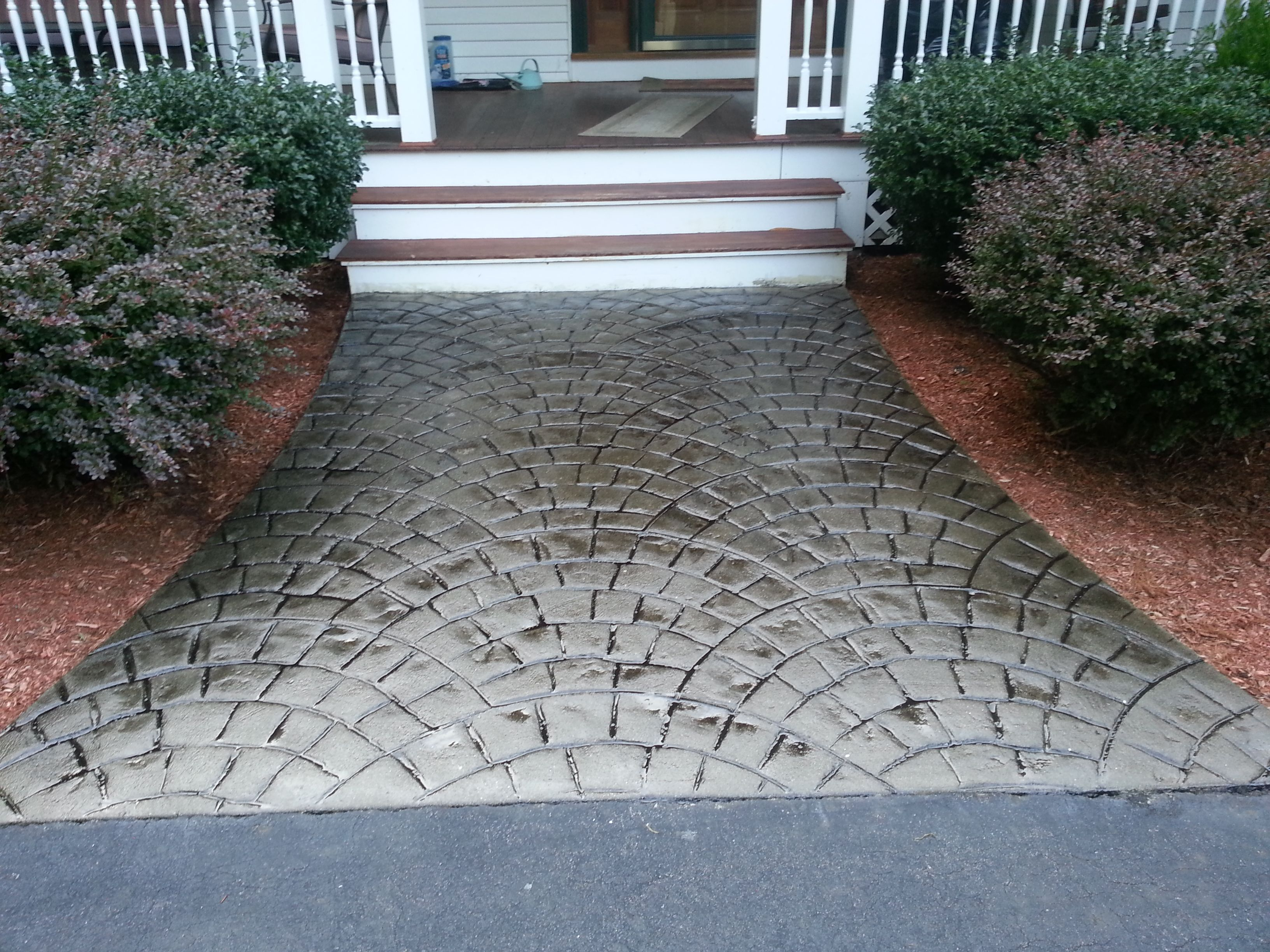 Stamped Concrete Walkway Using European Fan Myrtle Beach Sc with regard to dimensions 3264 X 2448