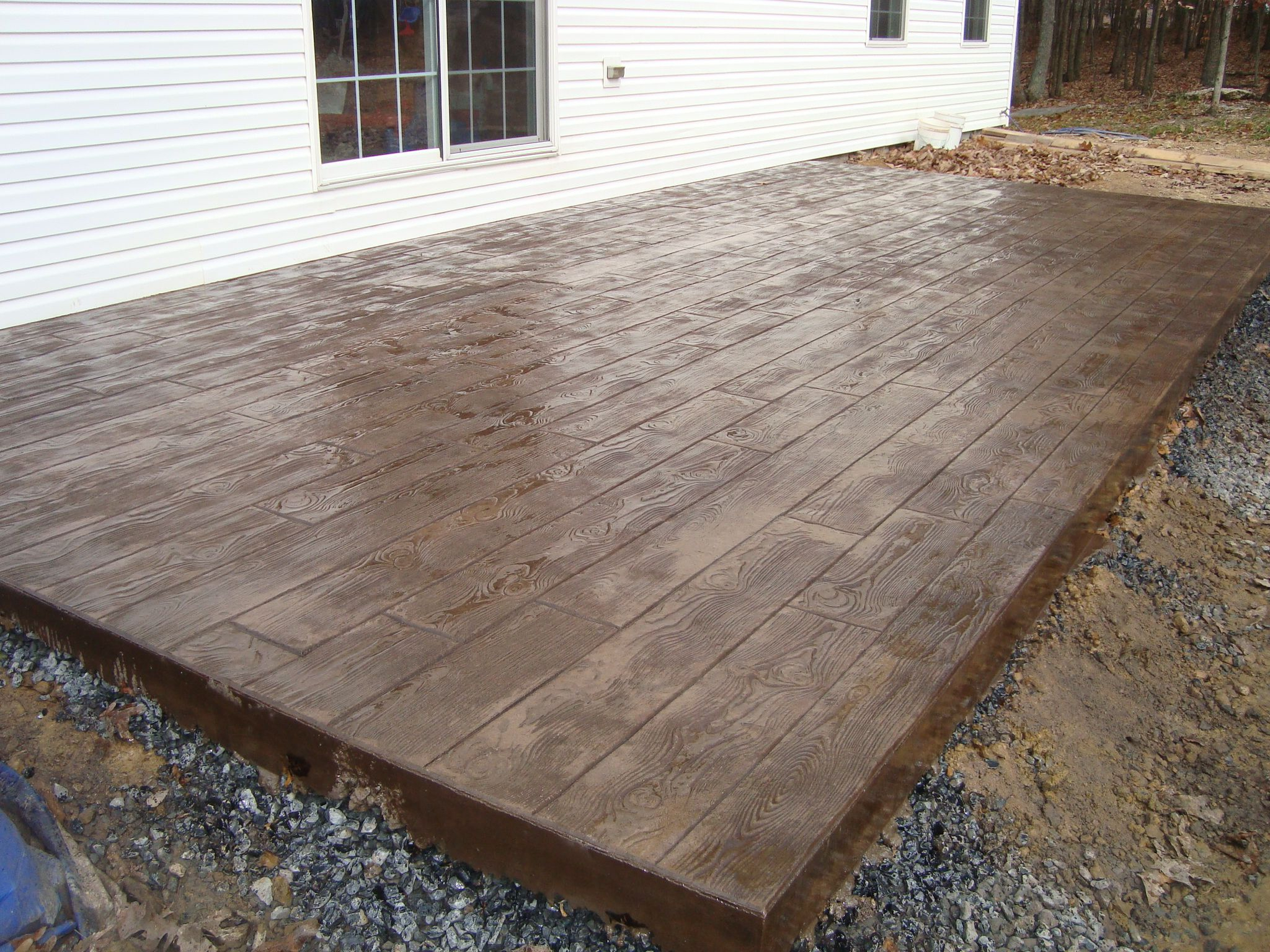 Stamped Concrete Wood Look Cement Patio Wood Stamped regarding measurements 2048 X 1536